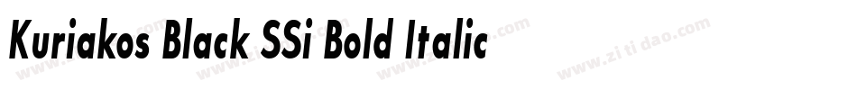 Kuriakos Black SSi Bold Italic字体转换